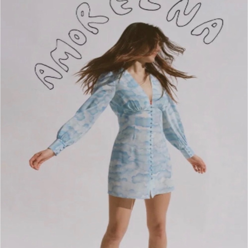Long sleeve blue cloud realisation par dress size S